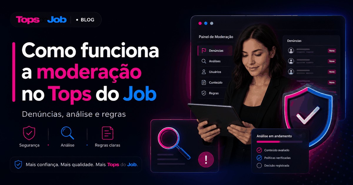 Como funciona a moderação de anúncios no Tops do Job